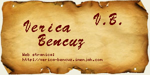 Verica Bencuz vizit kartica